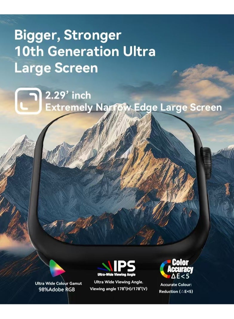 Beauenty Smartwatch HD Large screen Aluminum case Fitness tracker NFC detection Black - Image 2