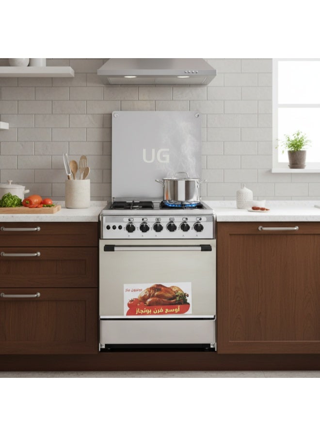 Union Gas Silver Cooker 4 Burners 55x55 cm - Image 3