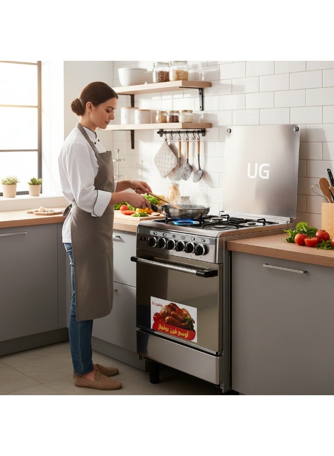 Union Gas Silver Cooker 4 Burners 55x55 cm - Image 5