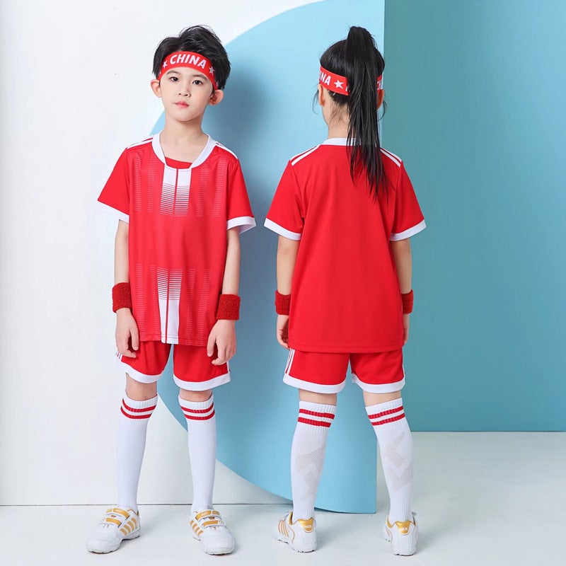 Children''s Football Uniform Set for Boys and Girls, Printed Number Short-Sleeved Sports Jersey, 2026 World Cup Fan Version Jersey - Image 1