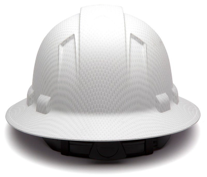 Ridgeline Pyramex Ridgeline Full Brim Hard Hat 4 Point Ratchet Matte White Graphite Pattern - Image 4