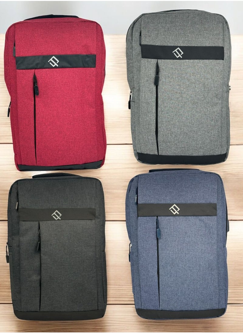 SportQ - Modern Laptop Travel Bag, Professional Large School Backpack Waterproof with USB Charging Port for Men and Women - Image 1