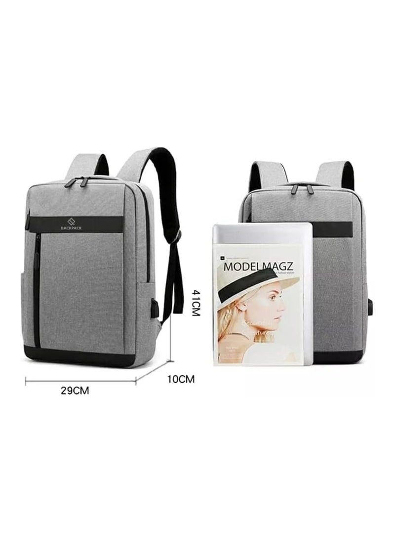 SportQ - Modern Laptop Travel Bag, Professional Large School Backpack Waterproof with USB Charging Port for Men and Women - Image 1