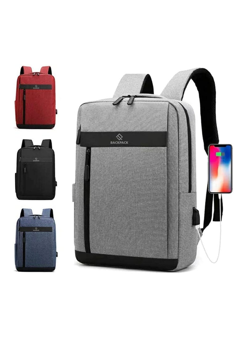 SportQ - Modern Laptop Travel Bag, Professional Large School Backpack Waterproof with USB Charging Port for Men and Women - Image 1