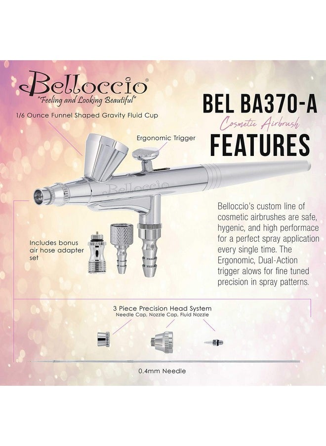 Belloccio Belloccio Cosmetic Makeup Airbrush Multi-Purpose Precision Gravity Feed Airbrush with a 0.4mm Tip and 1/16 oz Cup  - Image 2