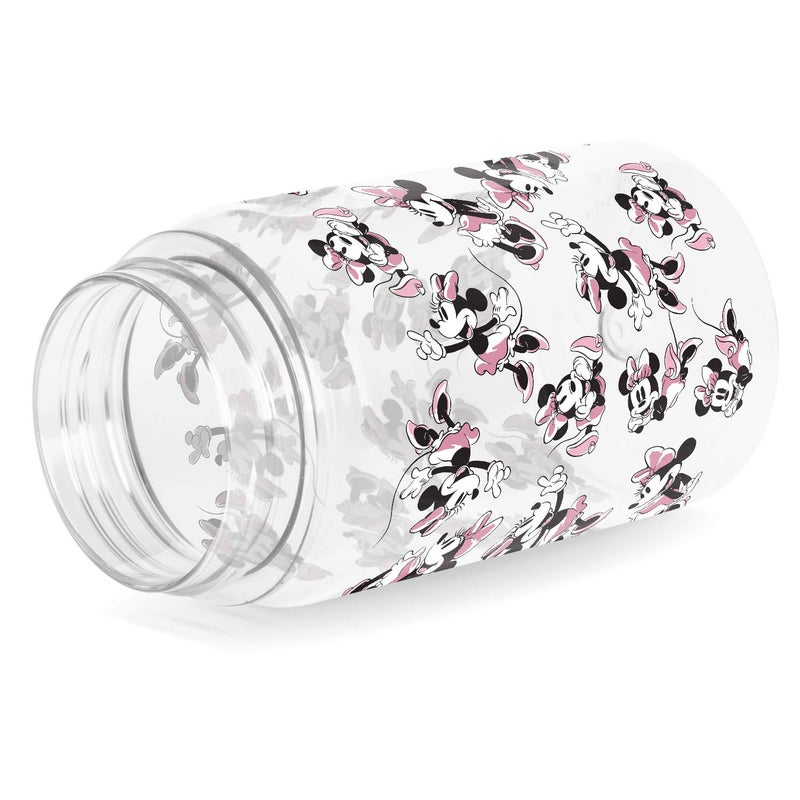 Simple Modern زجاجة ماء بسيطة حديثة من ديزني ميني ماوس للأطفال مصنوعة من بلاستيك خالي من BPA مع غطاء قشة مانع للتسرب | قابلة لإعادة الاستخدام ومتينة للأطفال الصغار والفتيات | مجموعة قمة | 12 أونصة، ميني ماوس ريترو - Image 2