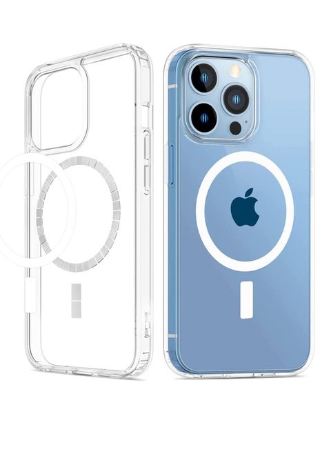 Ten tech Magnetic Clear Case Designed for iPhone 13 pro max – Compatible with MagSafe Charger, Support Magnetic Car Mount Wireless Charging, Soft Press Buttons Scratch Resistant – ten tech