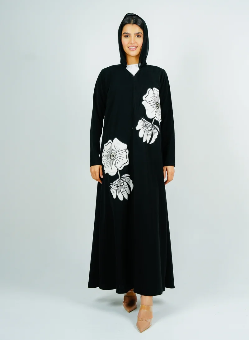 روزيت عباية عباية أنيقة بنمط تطريز