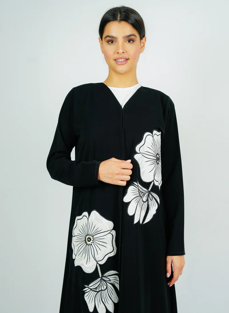 روزيت عباية عباية أنيقة بنمط تطريز