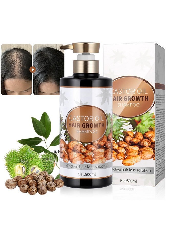 Silvercell Castor Oil Shampoo for Hair Growth, Hair Loss Shampoo Strengthens Hair Roots, Shampoo for Thinning Hair for Women Nourishes Dry Hair, Hair Thickening Shampoo for Men, 16.91 fl.oz - Image 1