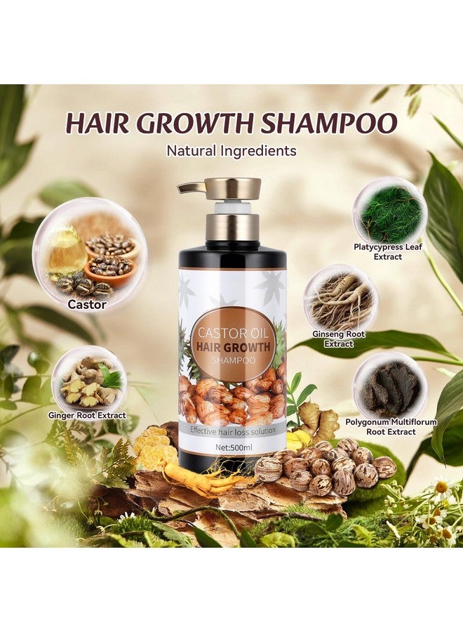 Silvercell Castor Oil Shampoo for Hair Growth, Hair Loss Shampoo Strengthens Hair Roots, Shampoo for Thinning Hair for Women Nourishes Dry Hair, Hair Thickening Shampoo for Men, 16.91 fl.oz - Image 3