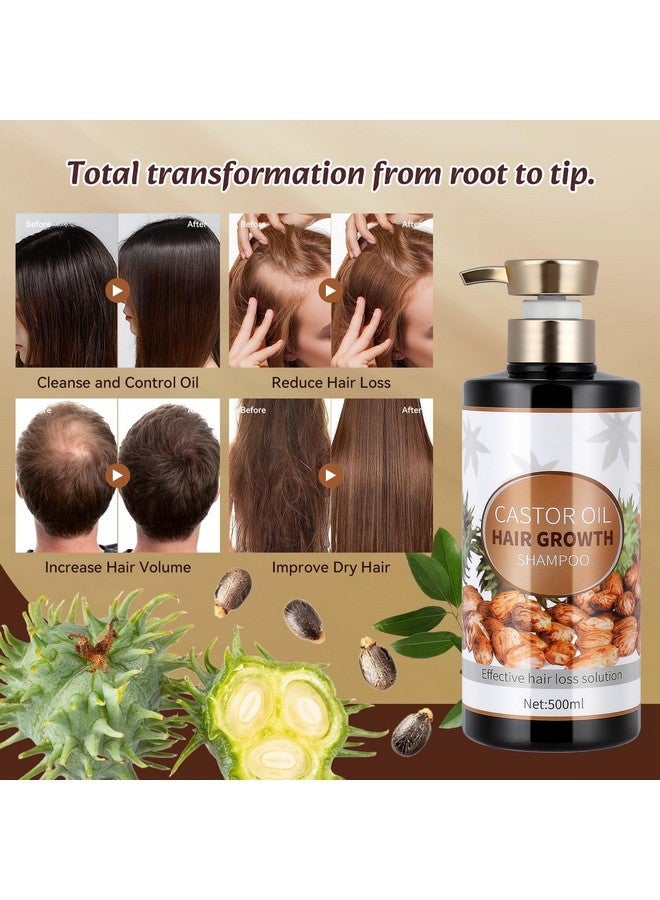 Silvercell Castor Oil Shampoo for Hair Growth, Hair Loss Shampoo Strengthens Hair Roots, Shampoo for Thinning Hair for Women Nourishes Dry Hair, Hair Thickening Shampoo for Men, 16.91 fl.oz - Image 4