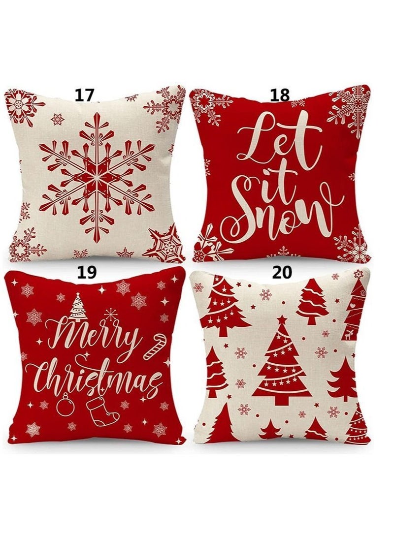 واي آند دي 4Pcs christmas pillow case cover cushion for home decor 45*45cm - Image 1