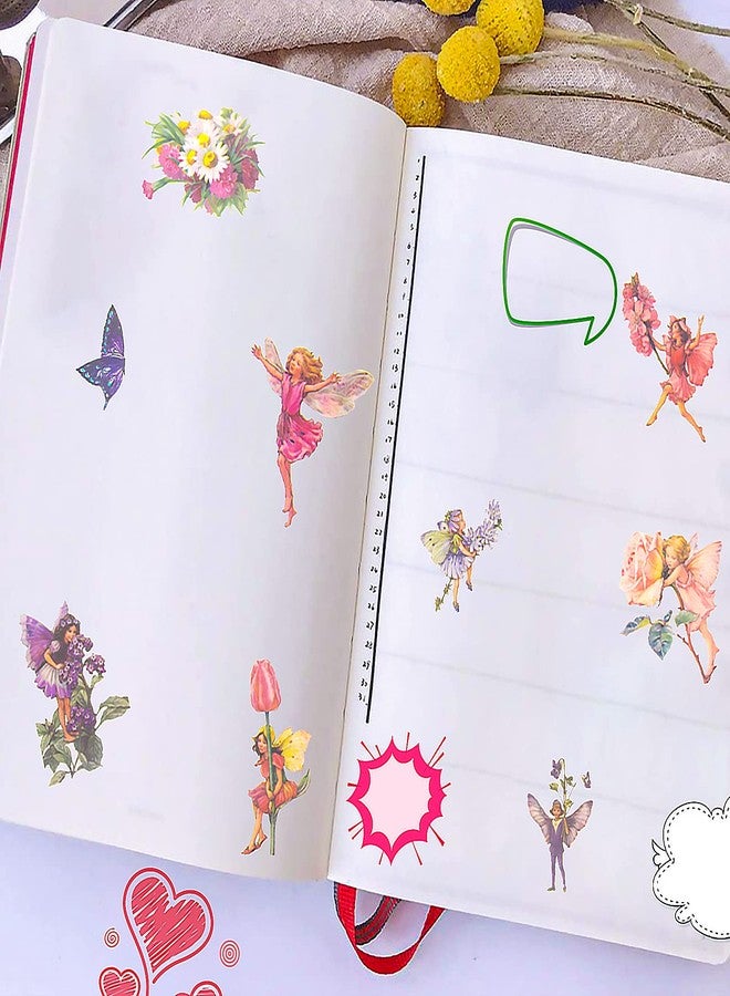KIBBEH 90 Pieces Fairy Stickers for Scrapbook, Transparent Flower Fairy Patch for Scrapbooking Hand Ledger Phone Case Laptop Diary DIY Crafts - (Sunrise and Sunset) - Image 2