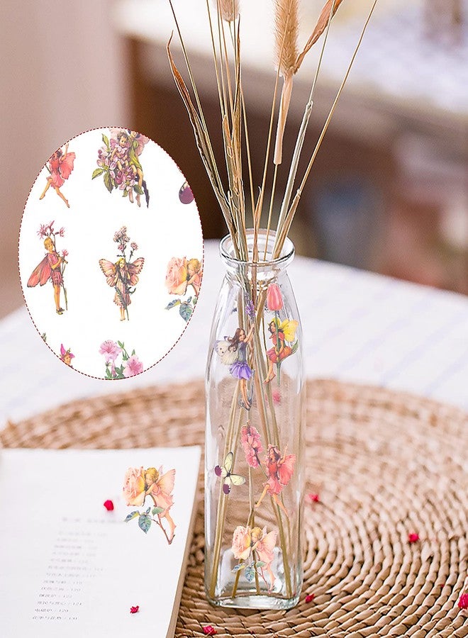 KIBBEH 90 Pieces Fairy Stickers for Scrapbook, Transparent Flower Fairy Patch for Scrapbooking Hand Ledger Phone Case Laptop Diary DIY Crafts - (Sunrise and Sunset) - Image 4