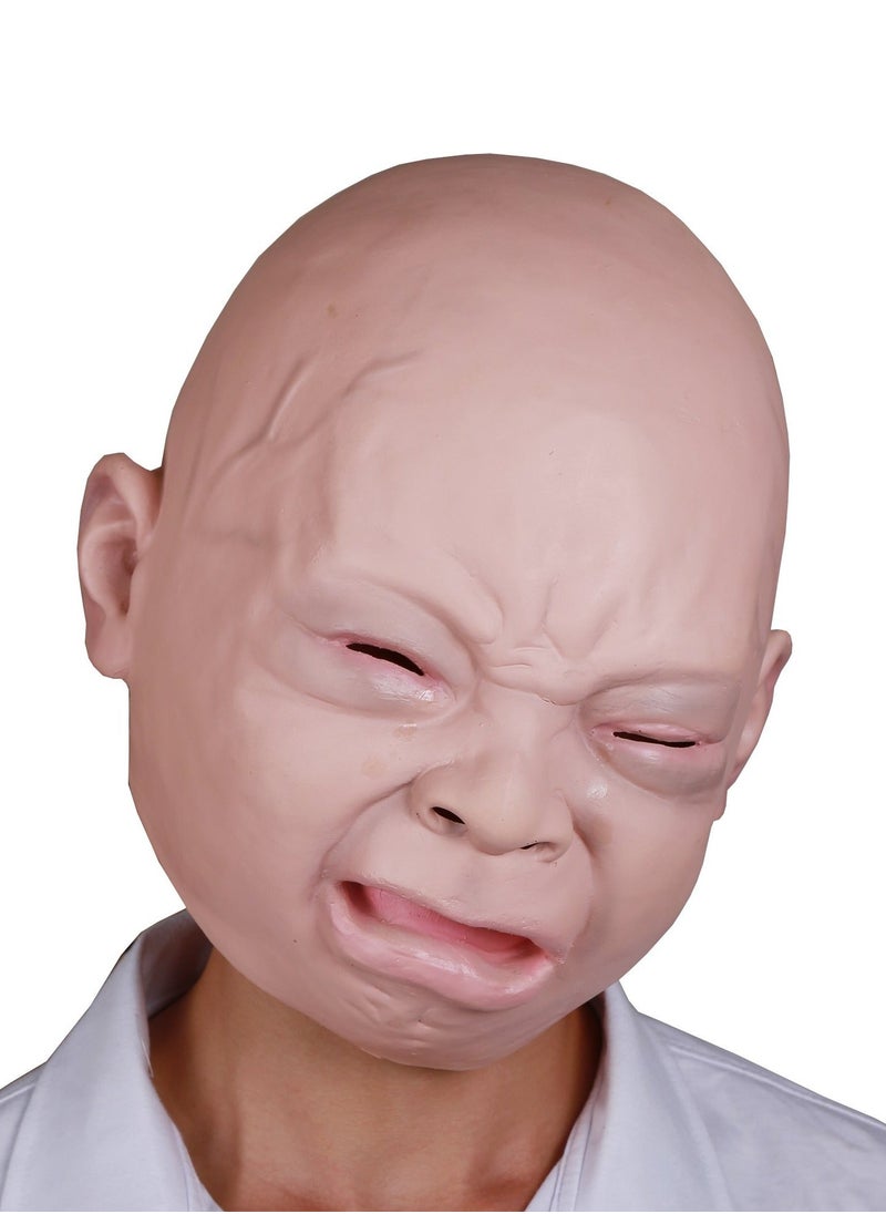 Baby Party Adult Full Head Latex Mask, Multi, Standard  - Image 1
