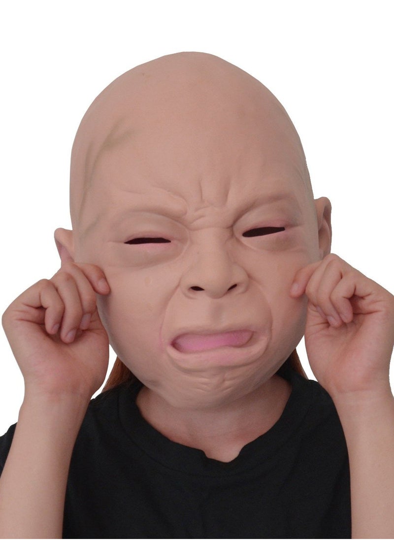 Baby Party Adult Full Head Latex Mask, Multi, Standard  - Image 3
