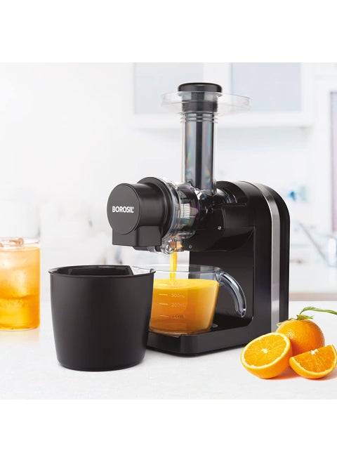 Borosil Nutririch Juicer Slow Juicer With Masticating Technology 85 Rpm 200 W Motor For Nutrient Rich Juice 200 Watts