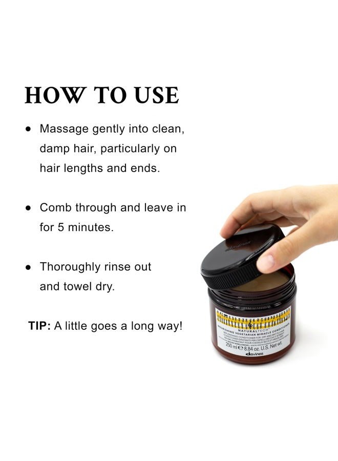 Davines بلسم المعجزة النباتي المغذي من ناتشورالتك، يرطب ويعزز الشعر الهش وغير المنظم، يضيف نعومة مع إضاءة، 8.84 أونصة. - Image 4