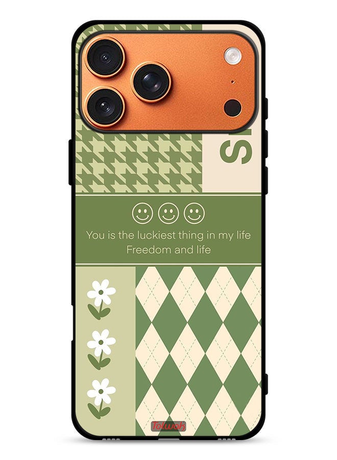 Tolwak Apple iPhone 17 Pro Max Protective Case Cover Smile Is The Luckiest Thing In My Life - Image 1