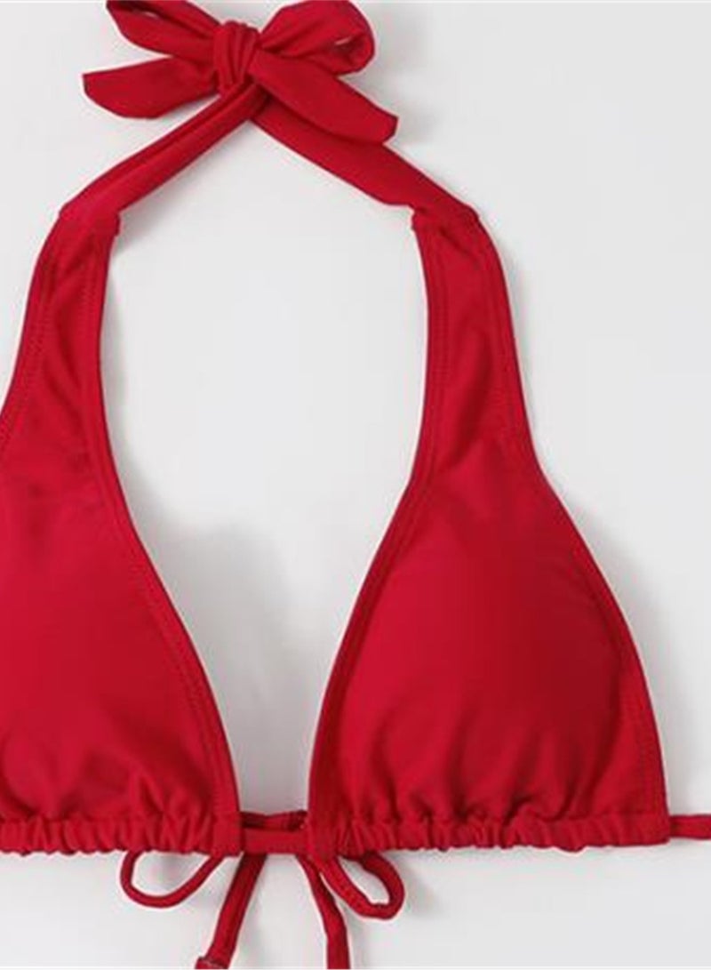 New swimsuit strappy bikini solid color swimsuit beach vacation bikini  - Image 4