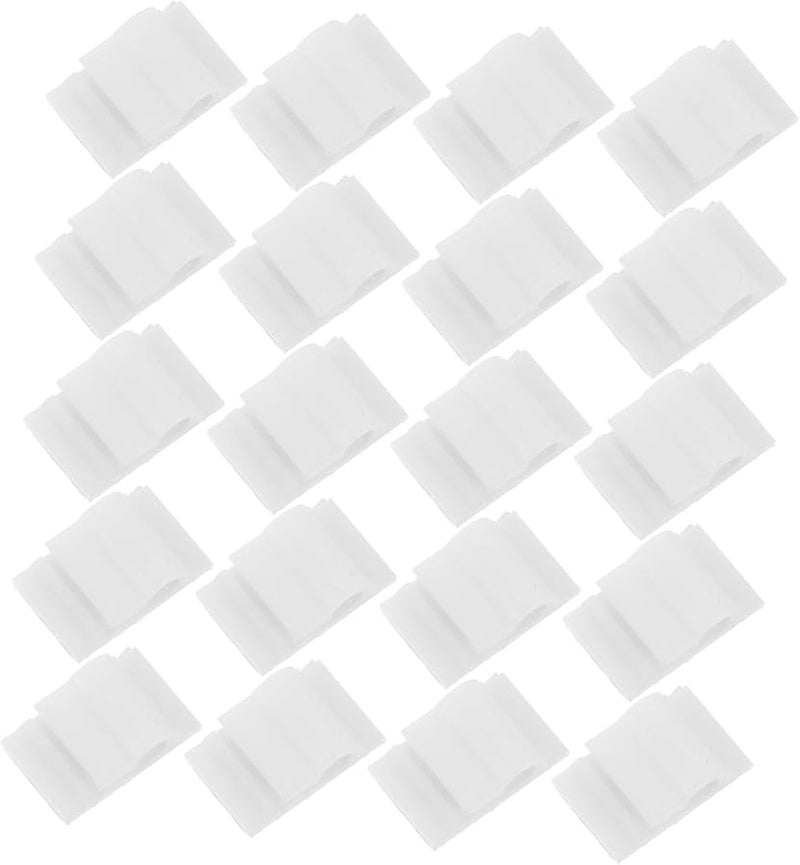 White Cord Organizer Adhesive Wire Clips 200pcs For Car Home Office Cable Management - Image 2