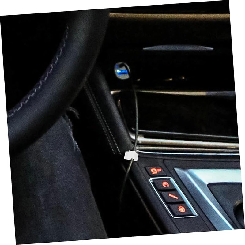 White Cord Organizer Adhesive Wire Clips 200pcs For Car Home Office Cable Management - Image 5