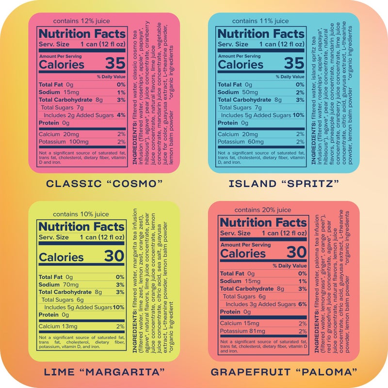 Recess Zero Proof Craft Mocktails, Alcohol Free Drinks, with Adaptogens, Non-Alcoholic Beverage Replacement, Mixer, Celebration, Party, (Happy Hour Sampler, 12oz, Pack of 12) - Image 3