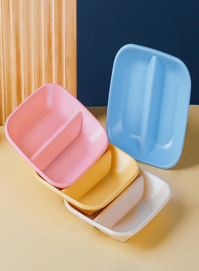 Oicia Wheat Straw Appetizer Serving Tray for Restaurant Kitchen Condiments Dipping Bowls Small Serving Bowls for Side Dishes Mini Appetizer Plates Pinch Bowls Sauce Dish (9cm, Blue, Set of 12) - Image 4
