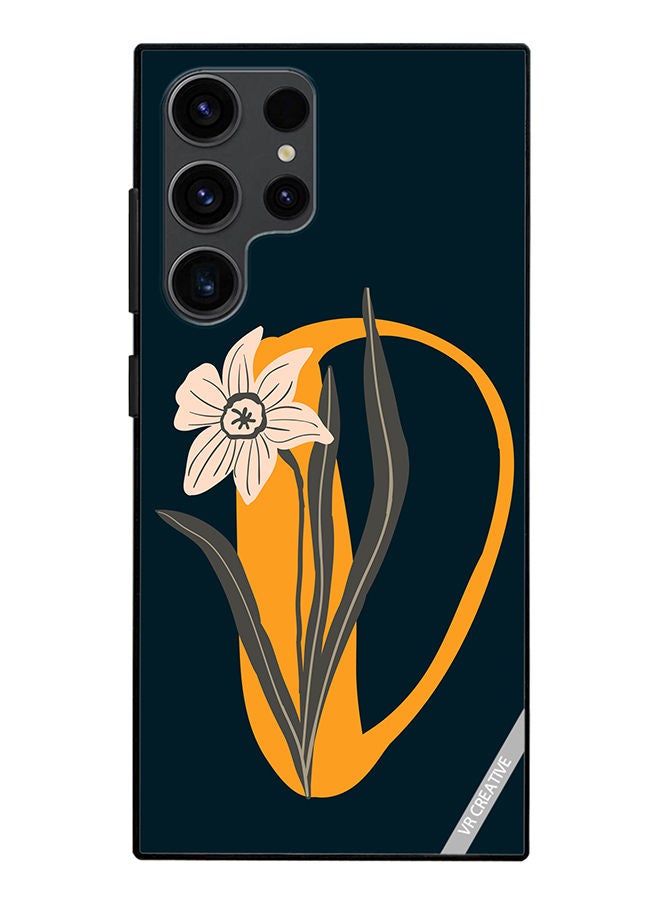 VR CREATIVE Protective Case Cover For Samsung Galaxy S23 Ultra 5G Alphabet D Design Multicolour - Image 1