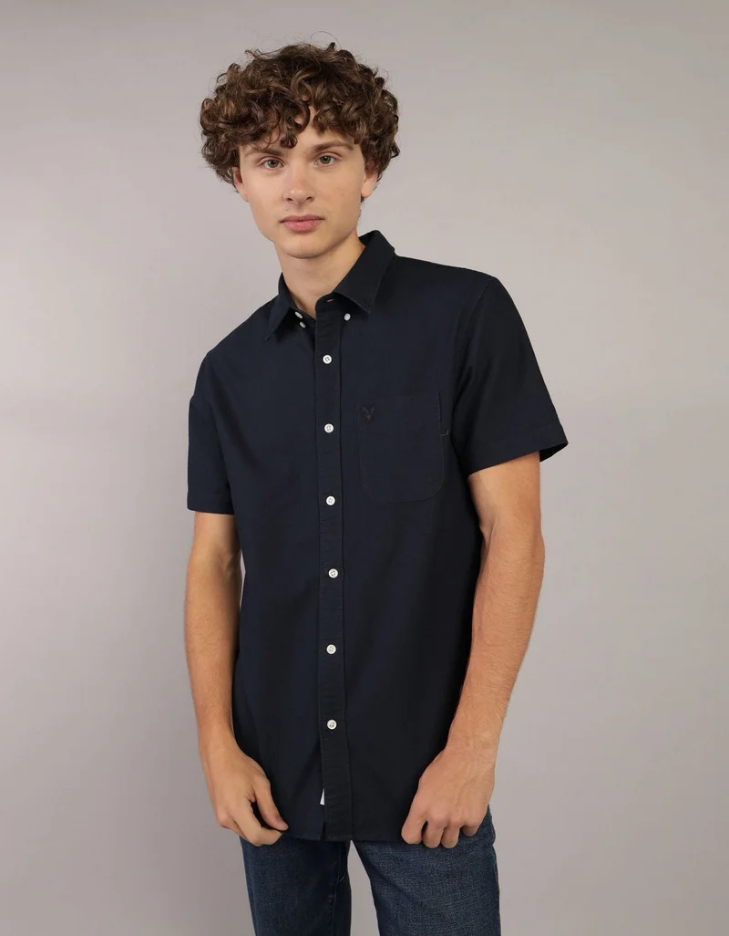 AE Short-Sleeve Classic Fit Button-Up Shirt