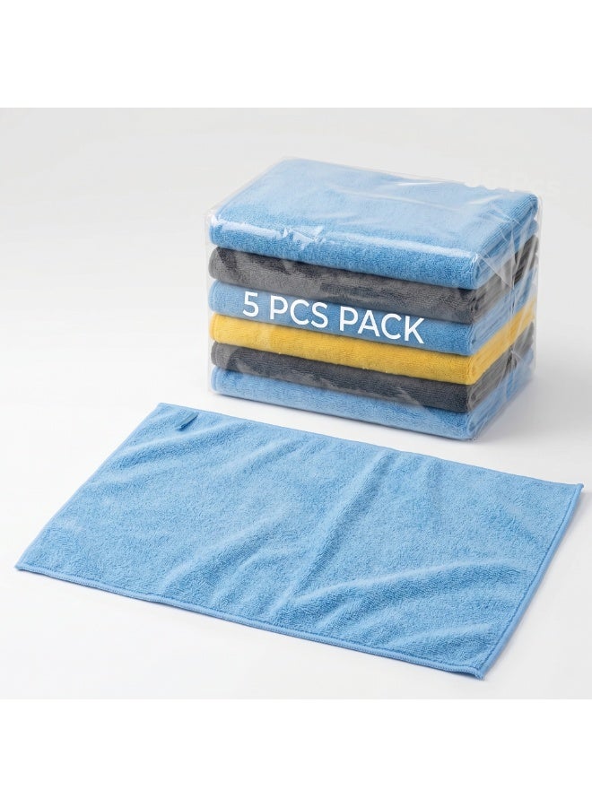 Manful 340 GSM Microfiber Cleaning Cloth 5Pcs – 40 * 40cm Ultra Thick Car Drying Towels, Premium Microfiber Towels for Car Wash, Detailing, Polishing, Scratch-Free - Image 2