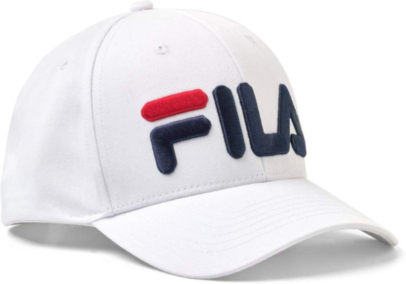 Fila Unisex Snapback Baseball Caps, White