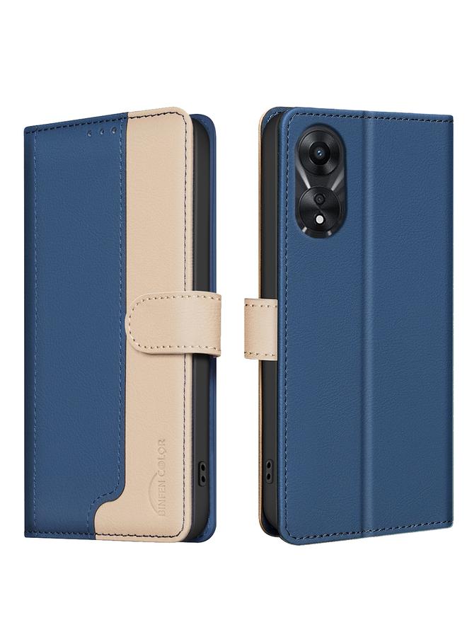 erorex Case For OPPO A78 5G Color Matching RFID Anti-theft Leather Phone Case - Image 1