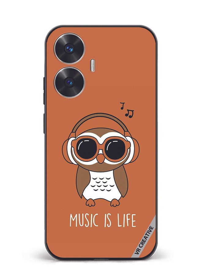 VR CREATIVE Protective Case Cover For Realme C55 Music Is Life Design Multicolour - Image 1