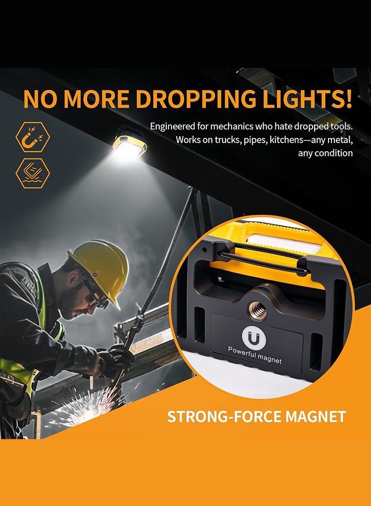 Mr.Smart 6000mAh Magnetic Work Light Rechargeable with 4000 Lumen IP65 Waterproof, 30H Runtime, 4 Brightness & 4 Color Modes with Red SOS, Strong Magnet Base for Car Repair, Camping, Emergency - Image 3
