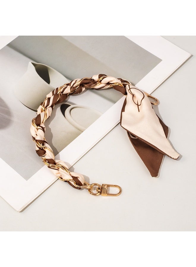 NIBEMINENT Beaded Phone Lanyard, Anti Lost Removable Wrist Strap,Chain Scarf Bracelet Pendant,Phone Keychain Lanyard,1/Brown Series