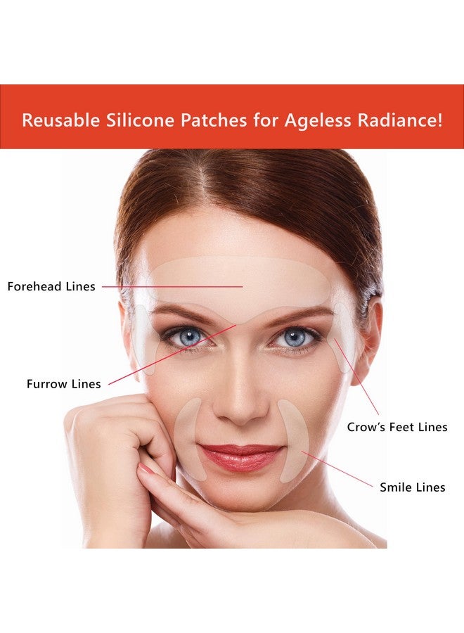 DoSensePro - Forehead Wrinkle Patch & 4 Reusable Silicone Face Patches Set: Includes Eye Wrinkle Patches & Smile Line Patches - Improves Skin Texture, Prevent Wrinkles & Enhance Facial Radiance - Image 4