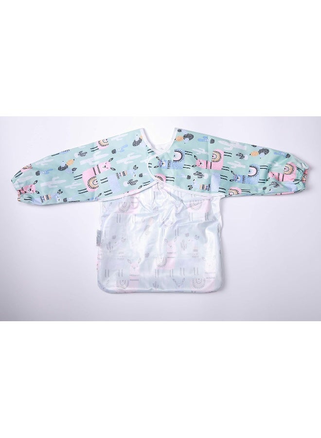 Sigzagor Sigzagor Baby Bib Sleeved Shirt With Pocket 1-3 years old Toddler Painting Drawing  - Image 3