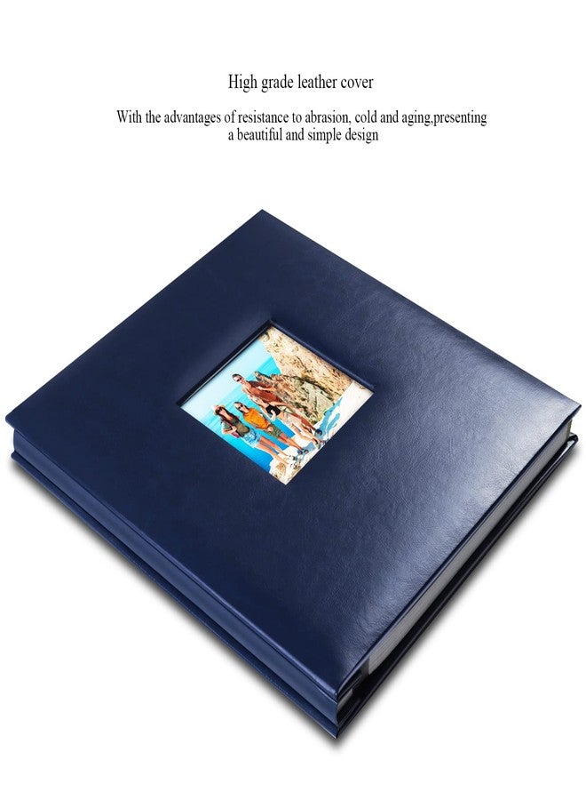 1DOT2 Photo Album Self Adhesive Pages, Leather Cover Albums with 60 Sticky Pages, Scrapbook Albums for Christmas, Wedding, Birthday Baby Gifts Hold 3X5, 4X6, 5X7, 6X8, 8X10 Photos Album Blue - Image 2