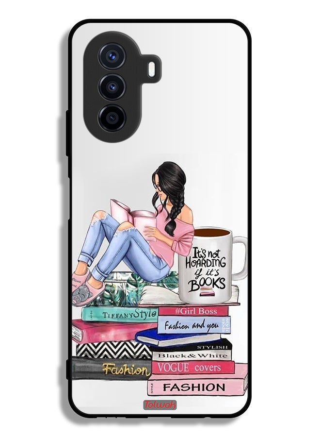 Tolwak Huawei nova Y70 Protective Case Cover Girl And Fashion Books Art - Image 2