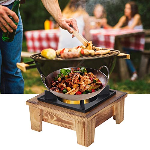 Haofy Japanese Barbecue Grill, Mini Portable Barbecue Grill Food Charcoal Stove with Wooden Base Barbecue Stove Kitchen Utensils Outdoor Picnic Cooker - Image 4