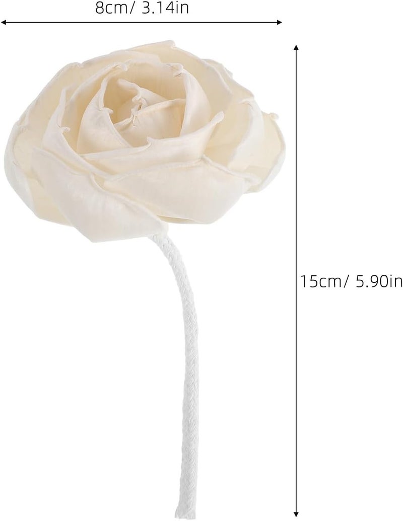 3pcs Rose Reed Diffuser: Rose Diffuser Sticks Fragrance Flower Stick Aromatherapy Essential Oil Replacement for Home Scent Decor Living Room Bedroom Office 8 Cm/3.15 Inch - Image 2