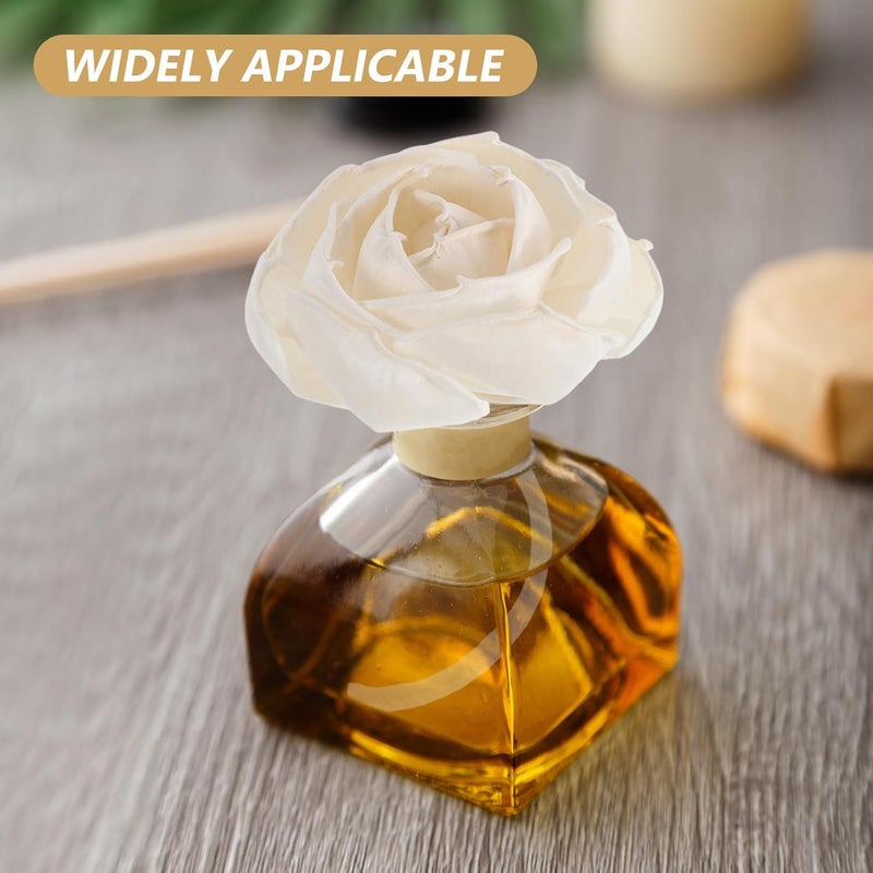 3pcs Rose Reed Diffuser: Rose Diffuser Sticks Fragrance Flower Stick Aromatherapy Essential Oil Replacement for Home Scent Decor Living Room Bedroom Office 8 Cm/3.15 Inch - Image 4