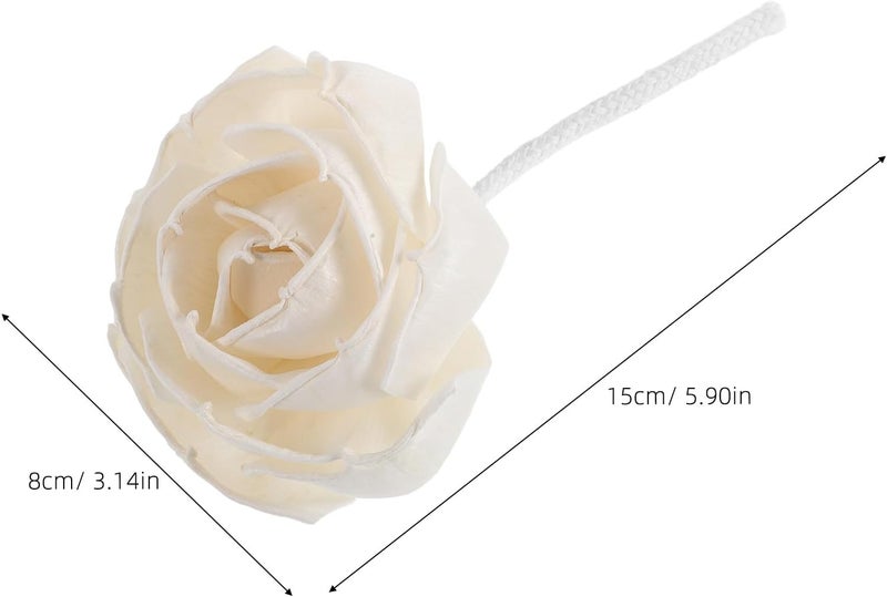 3pcs Rose Reed Diffuser: Rose Diffuser Sticks Fragrance Flower Stick Aromatherapy Essential Oil Replacement for Home Scent Decor Living Room Bedroom Office 8 Cm/3.15 Inch - Image 5