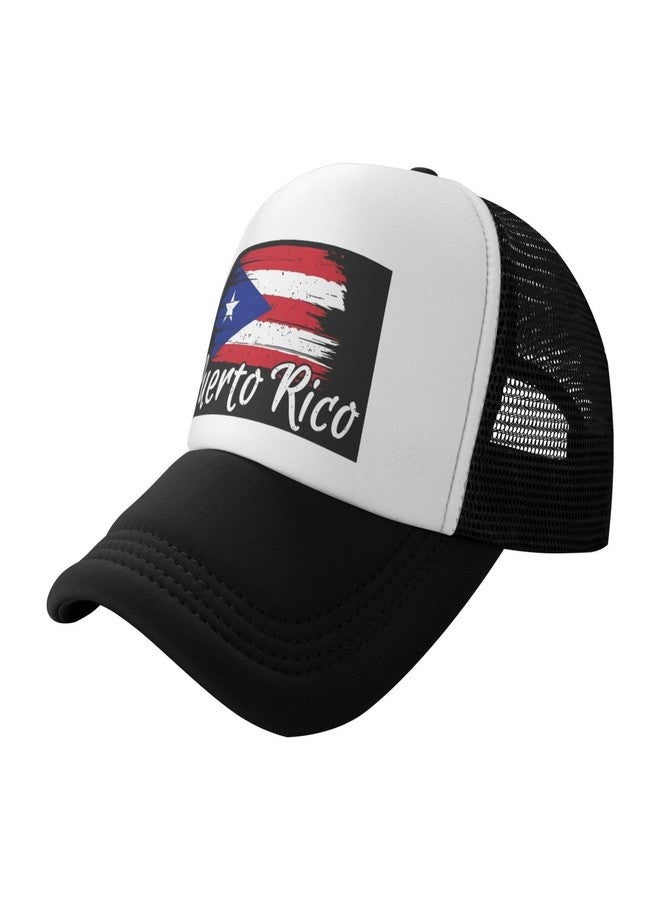 ZBDSKLEX Puerto Rico Flag Trucker Hat, Adjustable Mesh Baseball Cap, Outdoor Fishing Hat for Men Women - Image 2