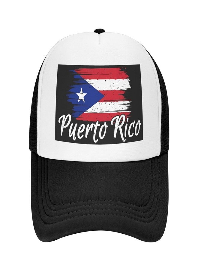 ZBDSKLEX Puerto Rico Flag Trucker Hat, Adjustable Mesh Baseball Cap, Outdoor Fishing Hat for Men Women - Image 1