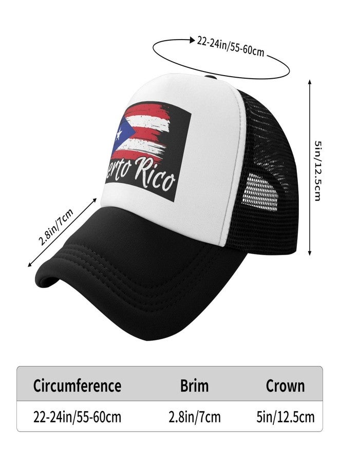 ZBDSKLEX Puerto Rico Flag Trucker Hat, Adjustable Mesh Baseball Cap, Outdoor Fishing Hat for Men Women - Image 5