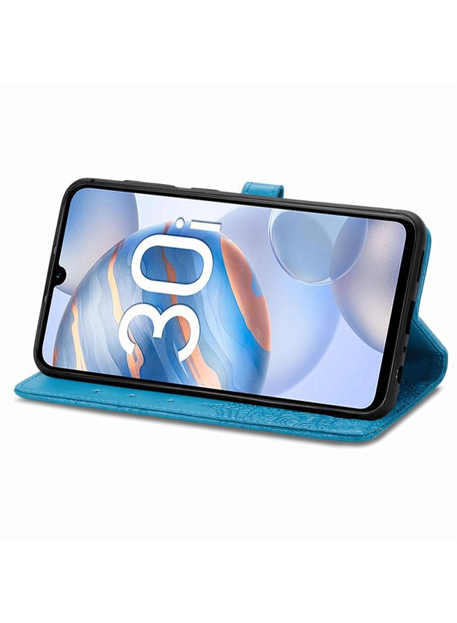 اس-توب جراب هاتف Honor 30i من الجلد المنقوش بزهرة ماندالا - Image 4