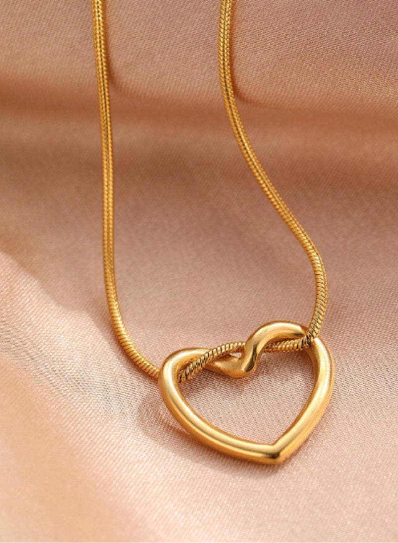 ورد قلادة سلسلة ترقوة مجوفة على شكل قلب من الستانلس ستيل، قلادة عصرية خفيفة وفاخرة وبسيطة، اكسسوارات هدايا للنساء - Image 5